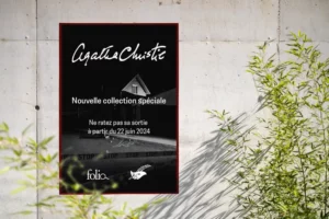 Mockup de l'affiche pour la collection spéciale des édition Folio pour Agatha Christie
