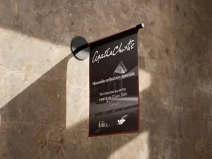 Mockup de la banderole pour la collection spéciale des édition Folio pour Agatha Christie