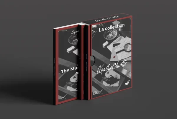 Mockup du coffret pour la collection spéciale des édition Folio pour Agatha Christie