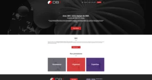 Site db1.fr après la refonte : page d'accueil.