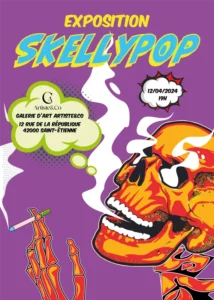 Affiche Pop Art pour l'exposition fictive Skelly Pop
