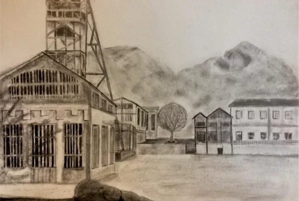 Dessin au crayon et fusain