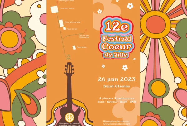 Flyer recto pour le festival fictif Cœur de Ville