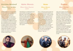 Flyer verso pour le festival fictif Cœur de Ville
