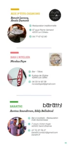 Page intérieur de l'annuaire des entrepreneurs France Active Loire