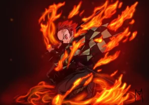 Dessin numérique : Personnage Tanjiro Kamadou de Demon Slayer