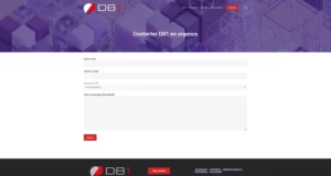 Site db1.fr après la refonte : page d'urgences.